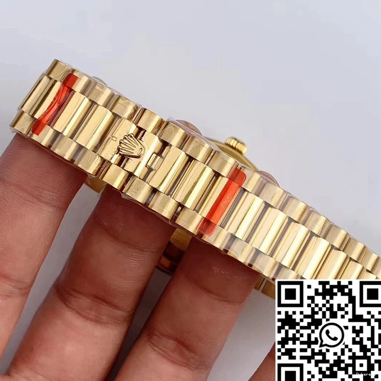 EW Champagne Gold Yellow Dial Factory Rolex Day-Date M128238-0045 0118